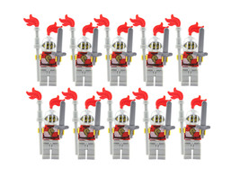 Medieval Red Lion Knights 10pcs Set F Building Blocks - £13.32 GBP