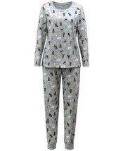 allbrand365 designer Matching Womens Woodland Print Pajama Set,Winter Trees,L - £24.93 GBP