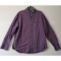 American Eagle Outfitters Shirt Men&#39;s Size XXL Blue Red Plaid Button Dow... - £15.04 GBP