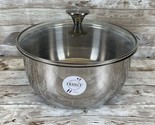 Cristel Tulipe 22 cm 3.7L  3.9 QT Stainless Sauce Pan Glass Lid Made in ... - $123.70