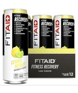 FITAID Recovery citrus medley BCAAs  electrolytes 12oz Pack of 12 FAST S... - $37.99