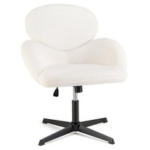 Swivel Cross Legged Chair with Adjustable Height and Rocking Function-Wh... - $3,252.48 MXN