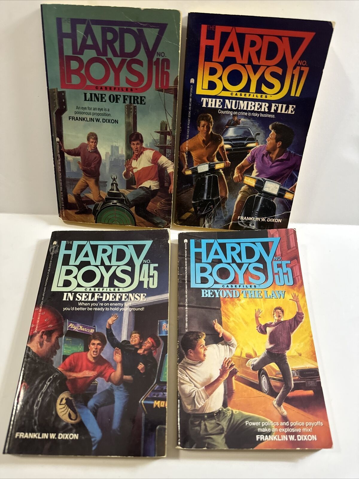 Primary image for The Hardy Boys Case Files Vintage Paperback Lot,16,17,45,55 By Franklin W Dixon