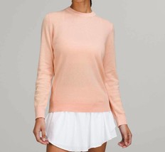 Lululemon silk-blend crew sweater in Peach Satin - $95.00