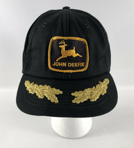 Vintage John Deere Snapback Trucker Hat Swingster Black Logo Patch Eggs - £46.70 GBP