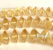 6(Six)  11x15mm Wonky Oval Beads: Pearl Coated - Moscato - £2.13 GBP