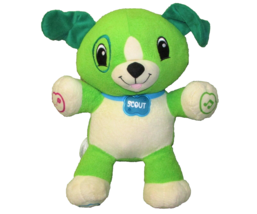 Leap Frog My Pal Scout Interactive Plush Dog Green 12&quot; Tested Works w/BATTERIES - £3.52 GBP