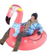 Flamingo Unicorn Snow Tubes Large Inflatable Handles Heavy Duty Adults Kids - £34.76 GBP