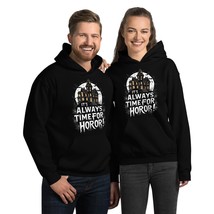 It&#39;s Always Time For Horror Spooky Halloween Unisex Hoodie, Funny Saying Quote F - £28.63 GBP+