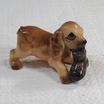 Vintage Hagen Renaker Cocker Spaniel Dog Shoe boot Figurine Miniature mi... - $15.00