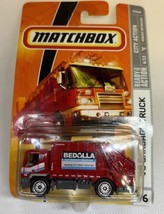 2008 City Action Matchbox 6/13 Garbage Truck Bedolla Recycling Red #46 - $9.89