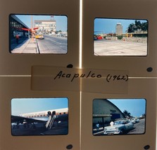 Original Slides Acapulco Aeronaves de Mexico Airplane Taxis Airport Lot ... - £22.21 GBP