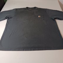 Carhartt Men's Adult 3XL Long Sleeve Pocket Tee K126 BLS Gray Cotton Chest 60" image 7