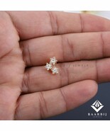 Mavis Lab grown Diamond Stud, 14K Solid Gold Piercing, Star Piercing&#39;s f... - $4,950.27 MXN+