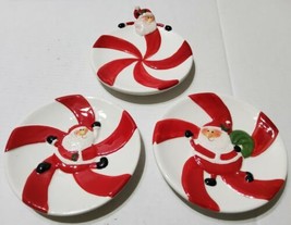 Vintage Ganz Christmas Santa Claus Peppermint Decorator 3 Set 5.75&#39;&#39; App... - $20.29