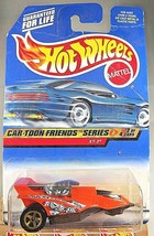 1999 Hot Wheels #986 Car-Toon Friends-Rocky 2/4 XT-3 Orange/Black w/Gold 5 Spoke - £5.82 GBP
