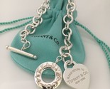 9” Large Please Return to Tiffany Heart Tag Toggle Bracelet in Sterling ... - £403.07 GBP