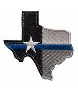 Thin Blue Line Texas Morale Patch Hook &amp; Loop Gear Bag Tac Vest Police - £6.25 GBP