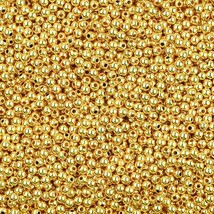 2000 Pcs Smooth Round Beads Gold Beads For Jewelry Making Loose Spacer Beads For - $9.99