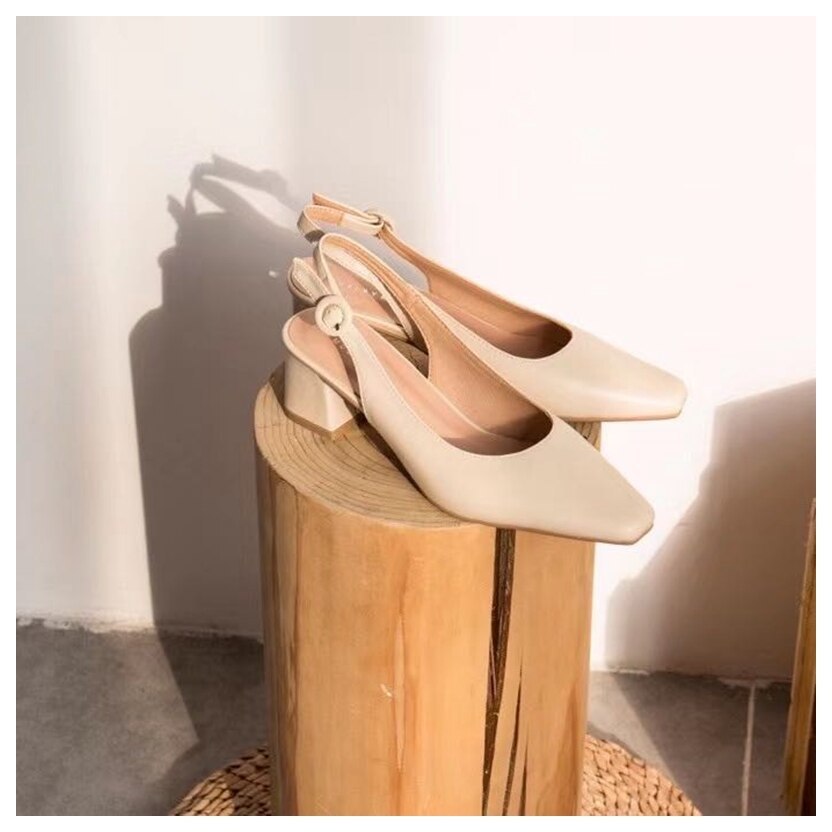 Primary image for 2021 Fashion Square High Heels Slingback Sandals Women Slip On Mules Shoes Women