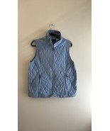 L.L. Bean Women’s Blue Quilted Full Zip Vest w Pockets Size XL - £23.66 GBP