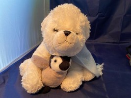 Bearington Collection Polar Bear &amp; Penguin Toby Tux 12&quot; Plush Stuffed Animal - £14.77 GBP