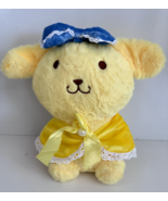 Sanrio Pompompurin with Yellow Dress Cape Blue Bow 8 in Plush - $19.79