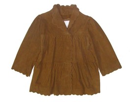 Sale! Madison Marcus Luxe Suede Solid Brown Leather Jacket, Size Xs - £28.79 GBP