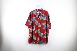 Vtg 90s Chaps Ralph Lauren Mens XL Spell Out Looped Collar Hawaiian Butt... - £37.10 GBP