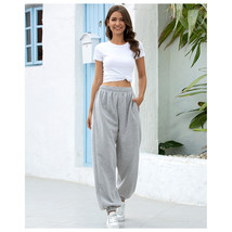 Womens Baggy Sweatpants   Gray Joggers for Women Relaxed Fit pockets Ove... - £21.50 GBP+