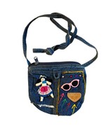 Vintage Gitano Denim Crossbody Bag With Doll &amp; Colorful Embellishments A... - $32.89 CAD