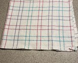 Vintage WPL Hot Pink Purple Teal Pattern Baby Blanket Cotton Weave 30.25x39 - $20.89