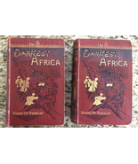 1st Edition &quot;In Darkest Africa&quot; Henry M. Stanley, 2 Volumes 1890 Rare Set - £366.65 GBP