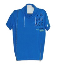 Xios Mens Blue Black Logo T-Shirt Cotton Size 2XL  NEW - £23.95 GBP