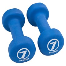 Pair of 7lb Royal Blue Neoprene Body Sculpting Hand Weights - £41.93 GBP