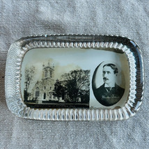 Antique Glass Paperweight Watertown MA Baptist Church James Grant Pastor - $74.20