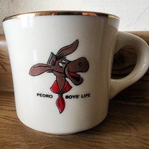 Vintage Boy Scouts Pedro Boys Life Ceramic Mug Cup BSA 3 1/4&quot; - $9.49