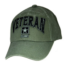 Veteran 3-D Army Star Logo Od Olive Military Hat Cap - £26.56 GBP