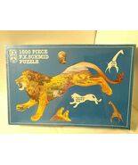 Vtg 1000 Pc LION PRIDE OF THE PLAINS Puzzle 1999 FX Schmid Lion Shape 3 ... - €29,49 EUR