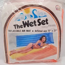 *Seal Rip* 1981 Zee Toys The Wet Set Orange Inflatable Air Mat 72&quot; X 27&quot; - £18.46 GBP