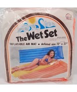 *Seal Rip* 1981 Zee Toys The Wet Set Orange Inflatable Air Mat 72&quot; X 27&quot; - $24.74