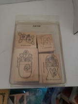 Stampin Up For You 4 Stamps Wooden 1997  ^ - $10.00