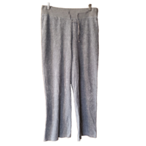 Vintage Route 66 Velour Jogger Lounge Pants Women&#39;s Size Large Gray Wide Leg - £11.21 GBP