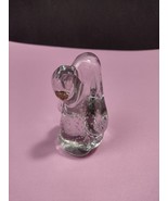 Clear glass dog paperweight with Bullicante control bubbles - €18,67 EUR