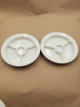 Dallas Manufacturing Co Divided 9&quot; Replacement Plate P93 Beige Melamine Set of 2 - £19.53 GBP