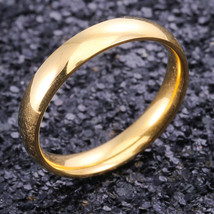 4mm Gold Stainless Steel Ring (11) - £8.50 GBP