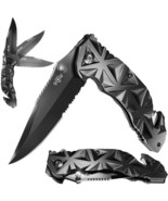 Spring Assisted Knife 2022 Design Black Pocket Folding Knife Tactical Kn... - $21.76 CAD