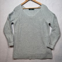 Lauren Ralph Lauren Sweater Loose Knit Round Neck Light Blue Women&#39;s Siz... - $329.38 MXN