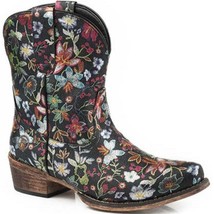 Roper Womens Floral Embroidered Western Boots Size 7 Black - €33,12 EUR