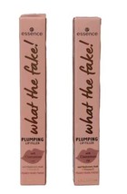 2 x essence What the Fake Plumping Lip Filler Gloss 02 Oh My Nude - £9.26 GBP